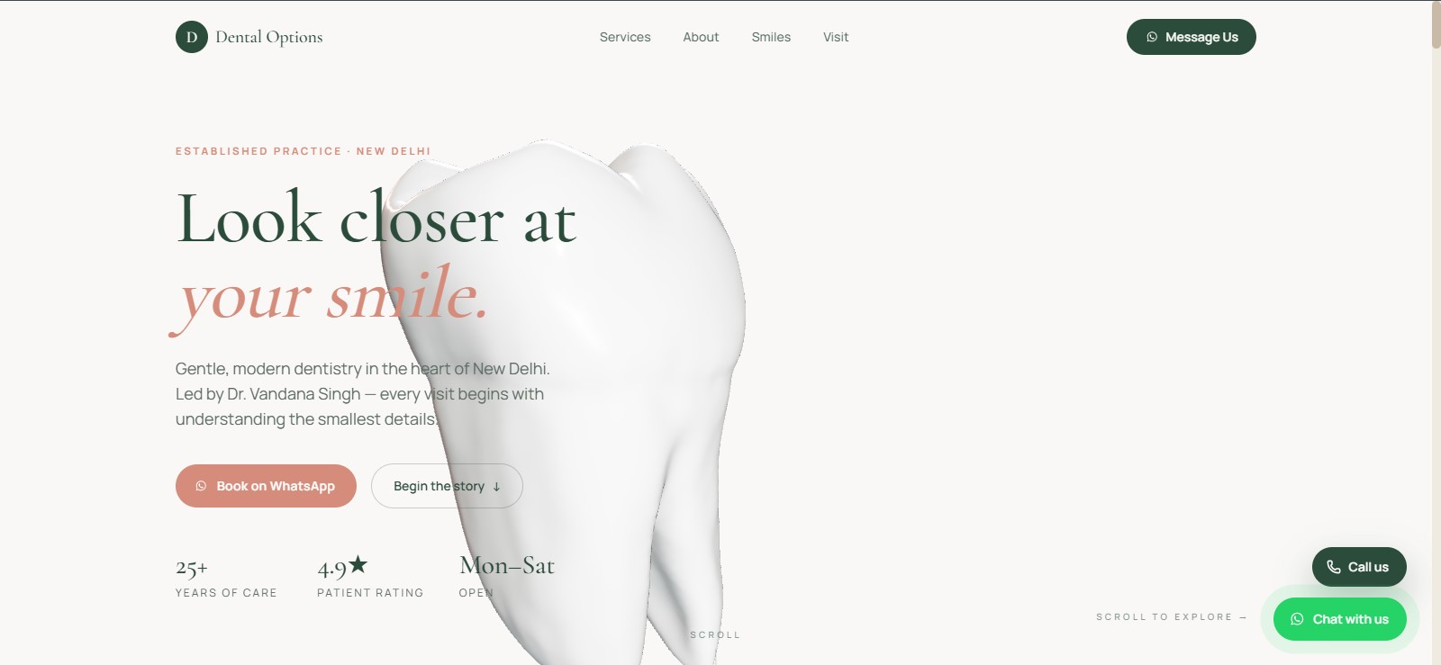 DentalOptions.in Website